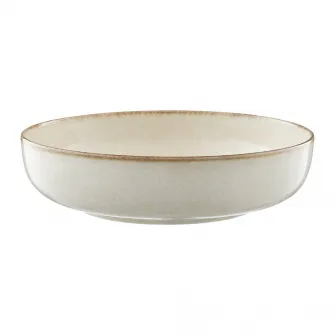 Set 6 farfurii adanci Ambition Craft, portelan, 20 cm, bej