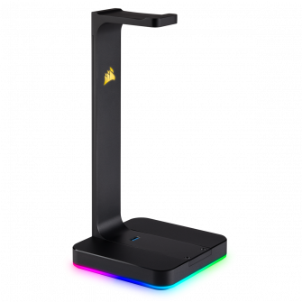 Stand casti gaming cu placa de sunet Corsair ST100 RGB, USB, Negru