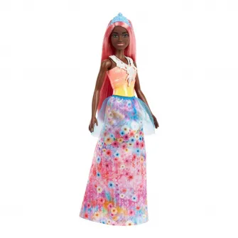 Papusa Barbie Dreamtopia - Printesa cu par corai