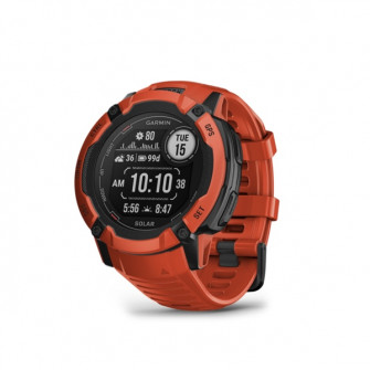 Ceas smartwatch Garmin Instinct 2X, Solar, Flame Red