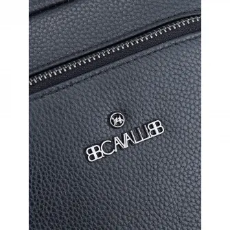 B Cavalli B, Geanta crossbody de piele, Negru