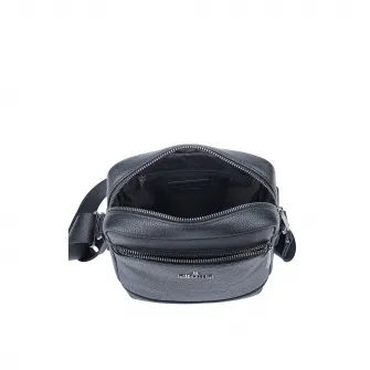 B Cavalli B, Geanta crossbody de piele, Negru