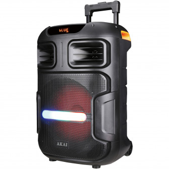 Boxa activa portabila AKAI ABTS-X5 FUSION, 50W, Bluetooth, Microfon, Troller, TWS, RGB, Negru