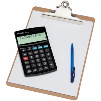Calculator de birou MAUL MTL600, 12 digits, afisaj display cu 2 randuri - negru