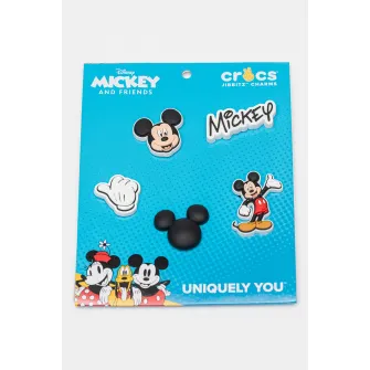 Crocs, Talismane cu design Mickey Mouse, pentru saboti, Alb, Negru