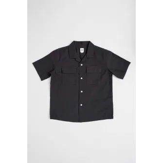 GAP, Camasa cu maneci scurte si buzunare pe piept, Negru stins, 120 CM