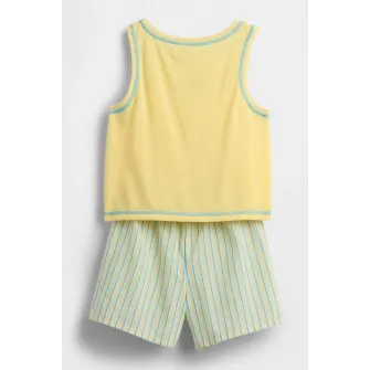 GAP, Pijama fara maneci, Galben pai, Albastru, 150 CM