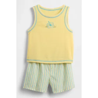 GAP, Pijama fara maneci, Galben pai, Albastru, 130 CM