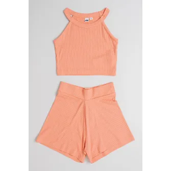 IDO, Set de top si pantaloni scurti - 2 piese, Corai, 152 CM