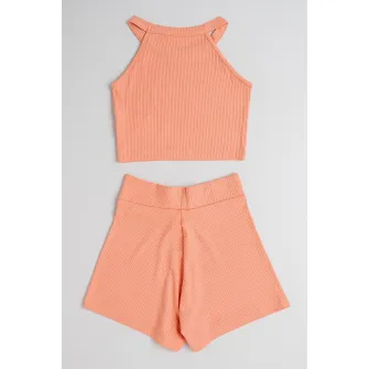 IDO, Set de top si pantaloni scurti - 2 piese, Corai, 152 CM