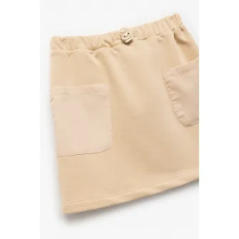 KOTON, Fusta dreapta cu talie elastica, Piersica, 80-86 CM