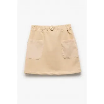 KOTON, Fusta dreapta cu talie elastica, Piersica, 80-86 CM