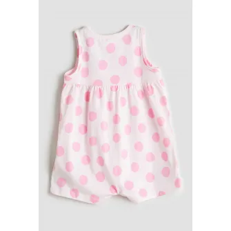 LC WAIKIKI, Rochie cu buline si model cu Minnie Mouse, Alb, Roz, 68-74 CM