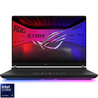Laptop Gaming ASUS ROG Strix SCAR 16 G635LW cu procesor Intel® Core™ Ultra 9 275HX pana la 5.4GHz, 16", 2.5K WQXGA, Mini LED, 240Hz, G-Sync, 32GB DDR5, 2TB SSD, NVIDIA® GeForce RTX™ 5080 16GB GDDR7, No OS, Off Black