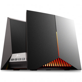 Router Gaming Wireless TP-Link Archer GE800, BE19000 , Tri-Band, 2 x 10Gbps + 4 x 2.5 Gbps porturi, 1 x USB 3.0, Accelerare exclusiva pentru jocuri, Panou dedicat pentru functii gaming, HomeShield, compatibil EasyMesh