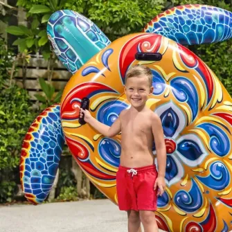 Saltea gonflabila Bestway - Ride-on, Mediterranean Turtle, 183 x 173 cm