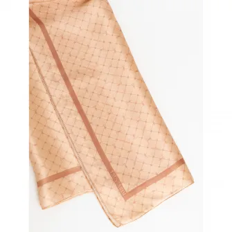 Trussardi, Esarfa din matase cu model, Roz