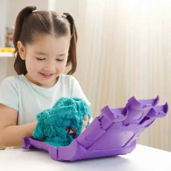 Set Kinetic Sand - Castelul, albastru, 454 g