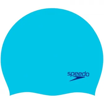 Casca inot copii din silicon Speedo Plain Moulded Silicone Junior, one size, albastru