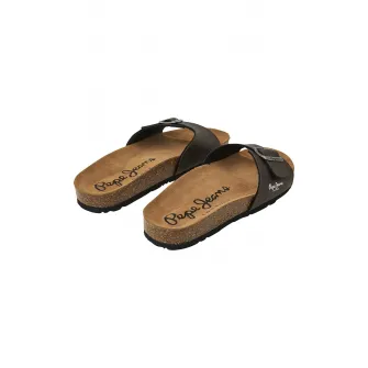 Pepe Jeans London, Papuci cu catarame, Maro inchis, 43