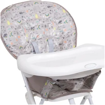 Scaun de masa Graco Snack N Stow Daydream, de la 6 luni, Alb/Gri