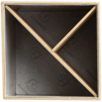 Suport instrumente de scris Exacompta OfficeByMe, 3 compartimente, carton 3mm, 9x9x10,7 cm, Bej