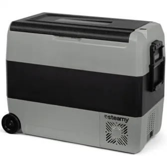 Lada frigorifica electrica Steamy-E Roller, Bluetooth+App, compresor, 12/24V, 110-240V, 56 litri, gri