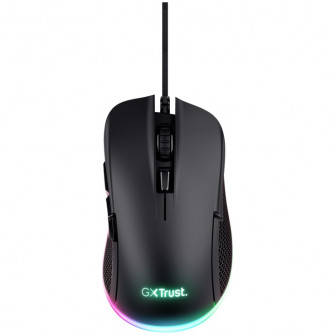 Mouse Gaming cu fir Trust GXT922 YBAR, 200-7200 DPI, Iluminare RGB, Negru