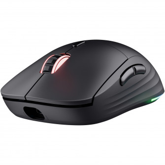 Mouse Gaming Wireless Trust GXT927 REDEX+, 25K DPI, 2.4GHz, baterie pana la 94h, Kailh Switches, 6 butoane programabile, RGB, Negru