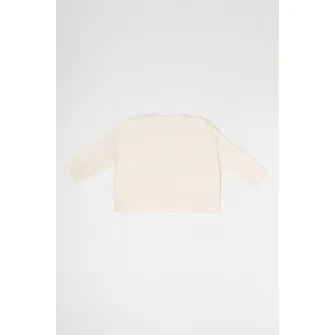GAP, Pulover cu model funda, Auriu, Alb fildes, 80 CM