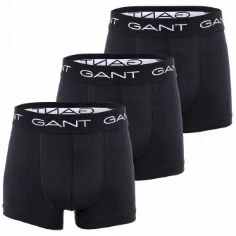 Gant, Set de boxeri cu banda logo in talie - 3 perechi, Negru, 134-140 CM