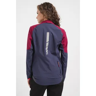 Jack Wolfskin, Jacheta impermeabila pentru ciclism Morobbia 2.5L, Roz inchis, Gri carbune, XS