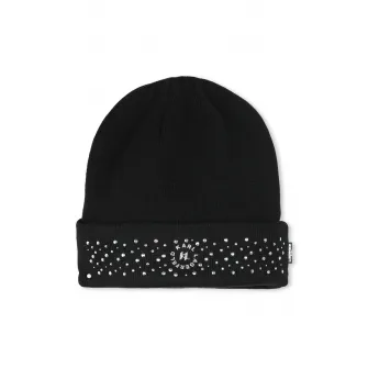 KARL LAGERFELD KIDS, Caciula cu nituri, Negru, Argintiu, 50-52 CM
