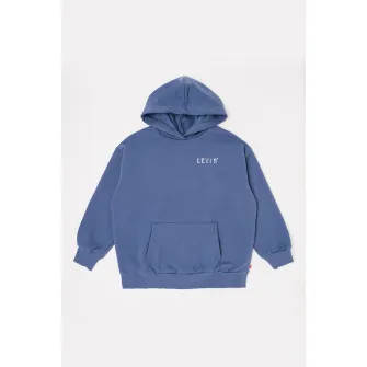 Levi's, Hanorac de bumbac cu interior din fleece, Albastru prafuit, 140 CM