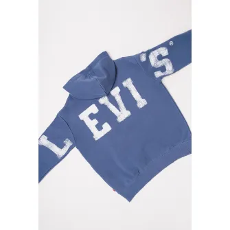 Levi's, Hanorac de bumbac cu interior din fleece, Albastru prafuit, 140 CM