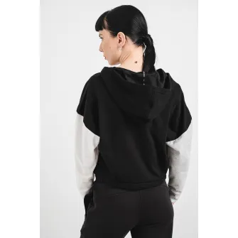 Puma, Hanorac cu DryCell pentru antrenament, Negru, Gri melange, Alb optic, L