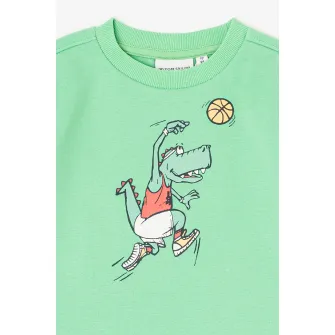 Tom Tailor, Bluza de trening cu imprimeu grafic, Verde deschis, 128-134 CM