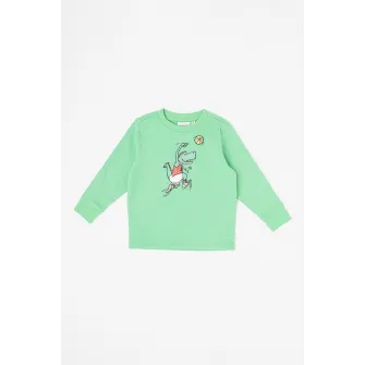 Tom Tailor, Bluza de trening cu imprimeu grafic, Verde deschis, 128-134 CM
