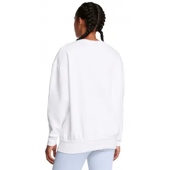 Under Armour, Bluza de trening cu maneci cazute, pentru antrenament Essential, Alb optic, S