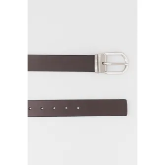 CALVIN KLEIN, Curea lata de piele, Maro inchis, 100