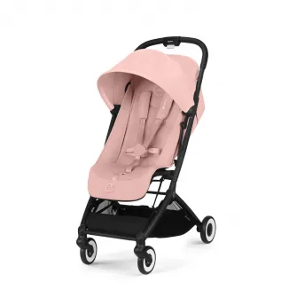 Carucior pentru bebelusi Cybex Gold Orfeo Candy Pink, cadru negru, roz