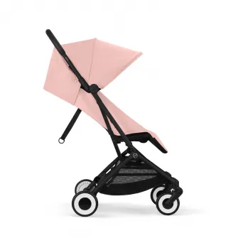Carucior pentru bebelusi Cybex Gold Orfeo Candy Pink, cadru negru, roz