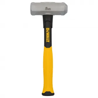 Ciocan 1.8 kg cu maner din fibra de sticla DeWALT DWHT56158-1, fata de lovire concentrata pentru impact ridicat, protectie la supralovire, maner texturat pentru confort si control, cap durabil din otel mediu-carbon forjat