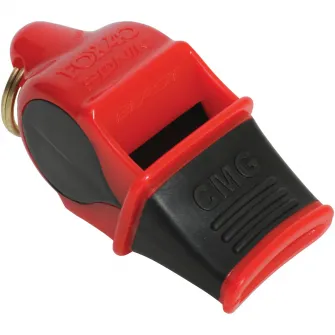 Fluier Fox 40 Sonik CMG cu snur, rosu/negru