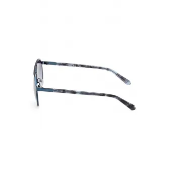 GUESS, Ochelari de soare rotunzi cu lentile in degrade, Gri, Petrol, 52-18-145
