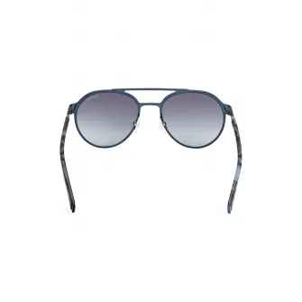 GUESS, Ochelari de soare rotunzi cu lentile in degrade, Gri, Petrol, 52-18-145
