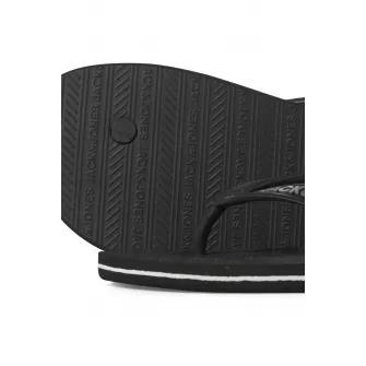 Jack & Jones, Papuci flip-flop cu logo Basic, Gri antracit, 36-37 EU