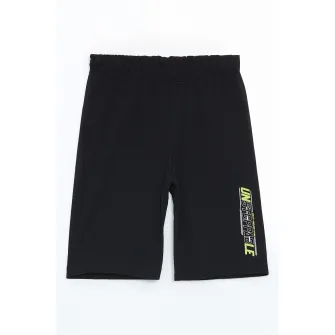 LC WAIKIKI, Set de pantaloni scurti de pijama - 2 Piese, Negru, Gri deschis melange, 104-110 CM