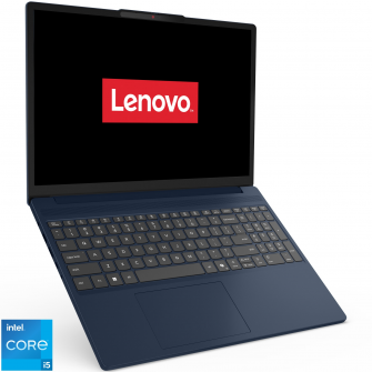 Laptop Lenovo IdeaPad Slim 3 15IRH10 cu procesor Intel® Core™ i5-13420H pana la 4.6GHz, 15.3'' WUXGA, 16GB DDR5 RAM, 1TB SSD, Intel® UHD Graphics, No OS, Cosmic Blue