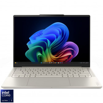 Laptop Lenovo Yoga Slim 7 14ILL10 cu procesor Intel® Core™ Ultra 7 258V pana la 4.8GHz, 14'' 2.8K WQXGA+, OLED, 120Hz, 32GB LPDDR5x RAM, 1TB SSD, Intel® Arc™ Graphics, Windows® 11 Home, Seashell , 3y on-site Premium Care